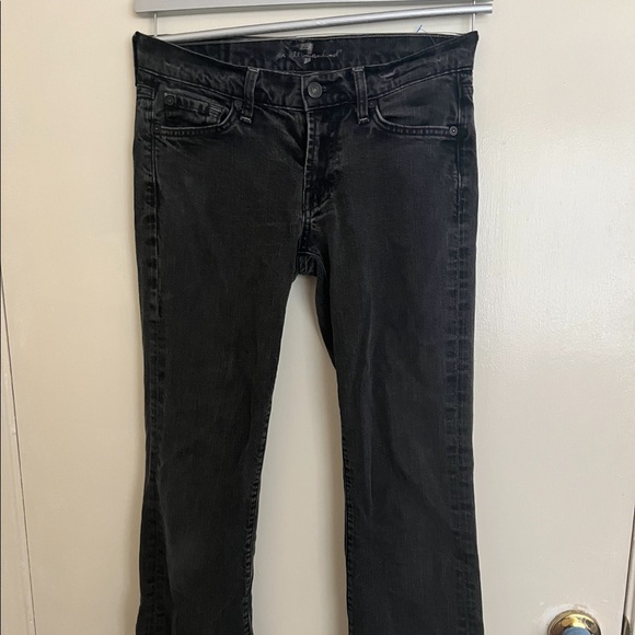 7 For All Mankind Black Low Rise Jeans - Picture 5 of 5